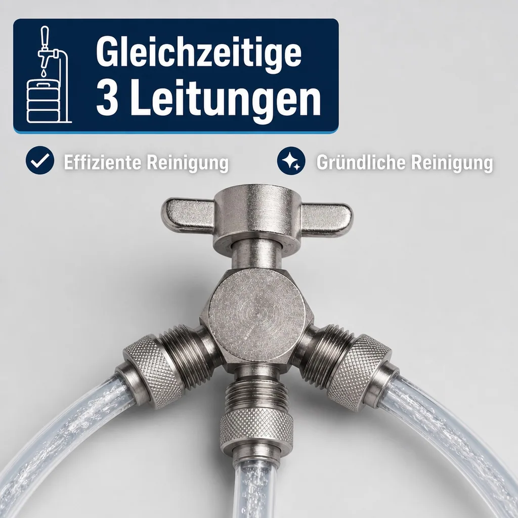Y - Stück zur Leitungsreinigung, Schnell und einfach saubere Bierleitungen