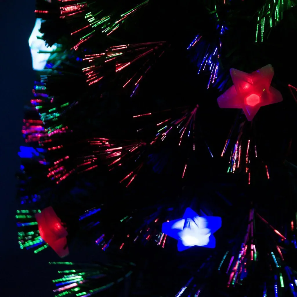 Weihnachtsbaum mit 16-LED-Lampen Glasfaser 120 cm grün