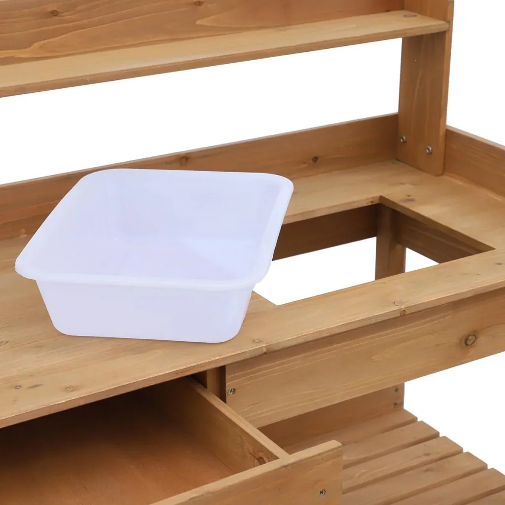Gärtnertisch mit Wanne natur