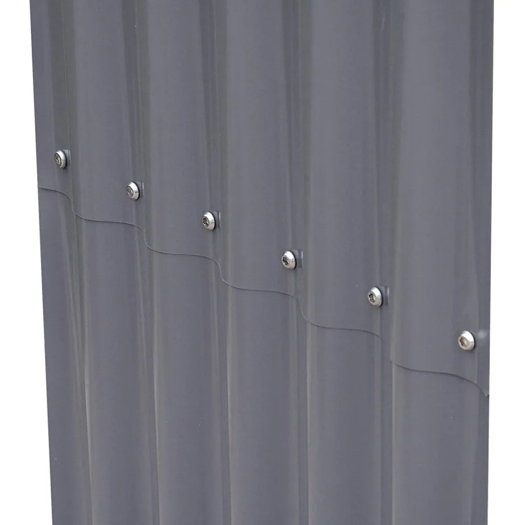 Kaminholzregal Außen Holzunterstand Kaminholz Stapelhilfe 0,85 mÂ³ Stahl Grau
