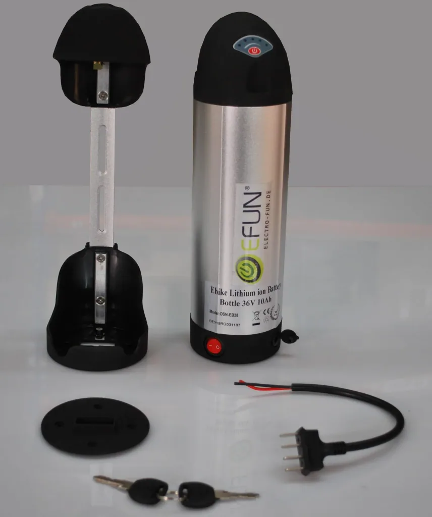 Akku Lithium Ionen 36 Volt 10 Ah BOTTLE E-Bike E-FUN
