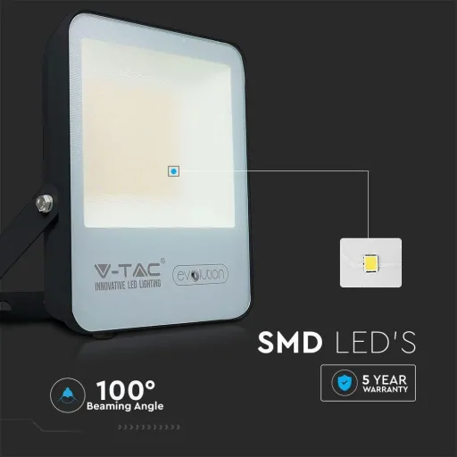 VT-4961 LED-Flutlichtstrahler - 50 W - 8000 Lm - 6400 K - schwarz