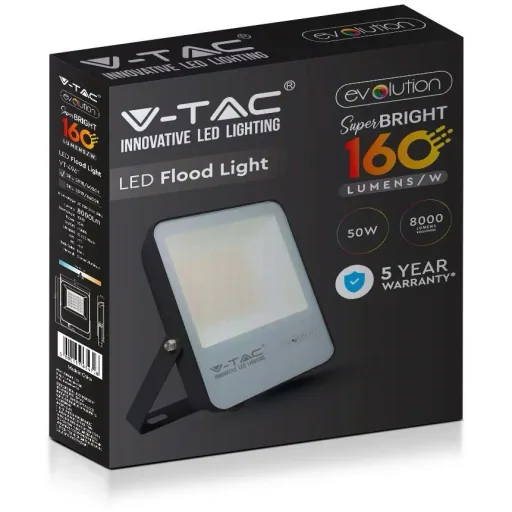 VT-4961 LED-Flutlichtstrahler - 50 W - 8000 Lm - 6400 K - schwarz