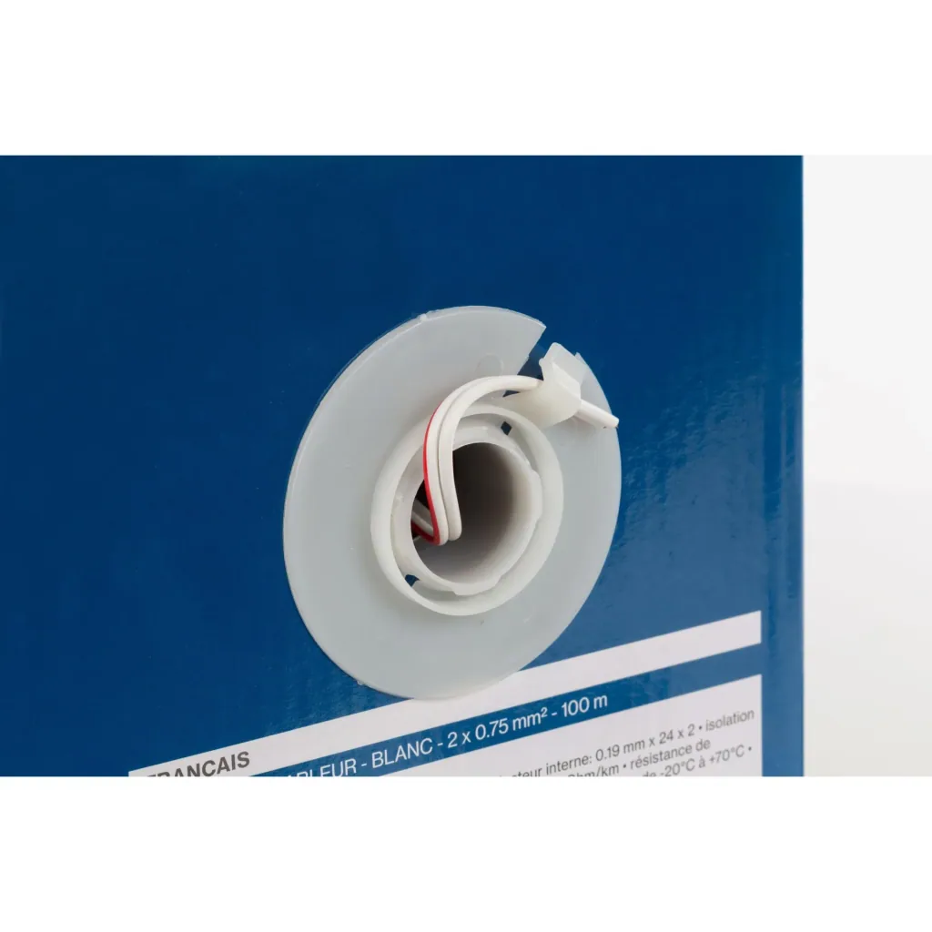 lautsprecherkabel - weiß - 2 x 0.75 mm² - 100 m