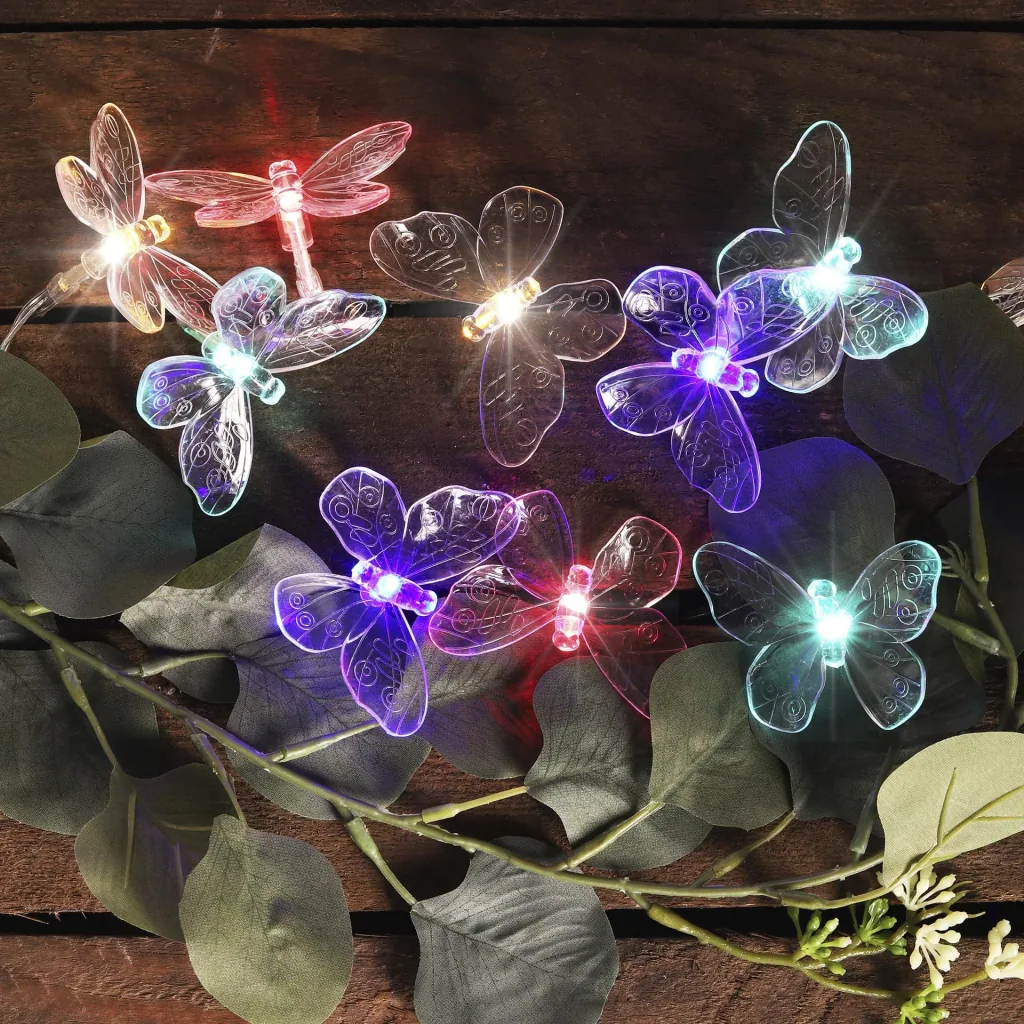 LED Solar Lichterkette Schmetterling