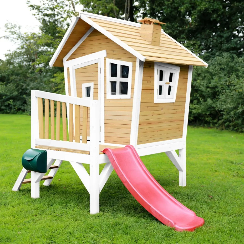 Robin Spielhaus Braun/Weiß - Rote Rutsche
