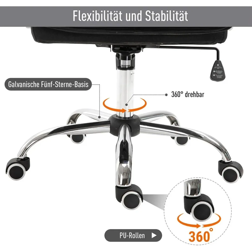 Bürostuhl mit hoher Rückenlehne