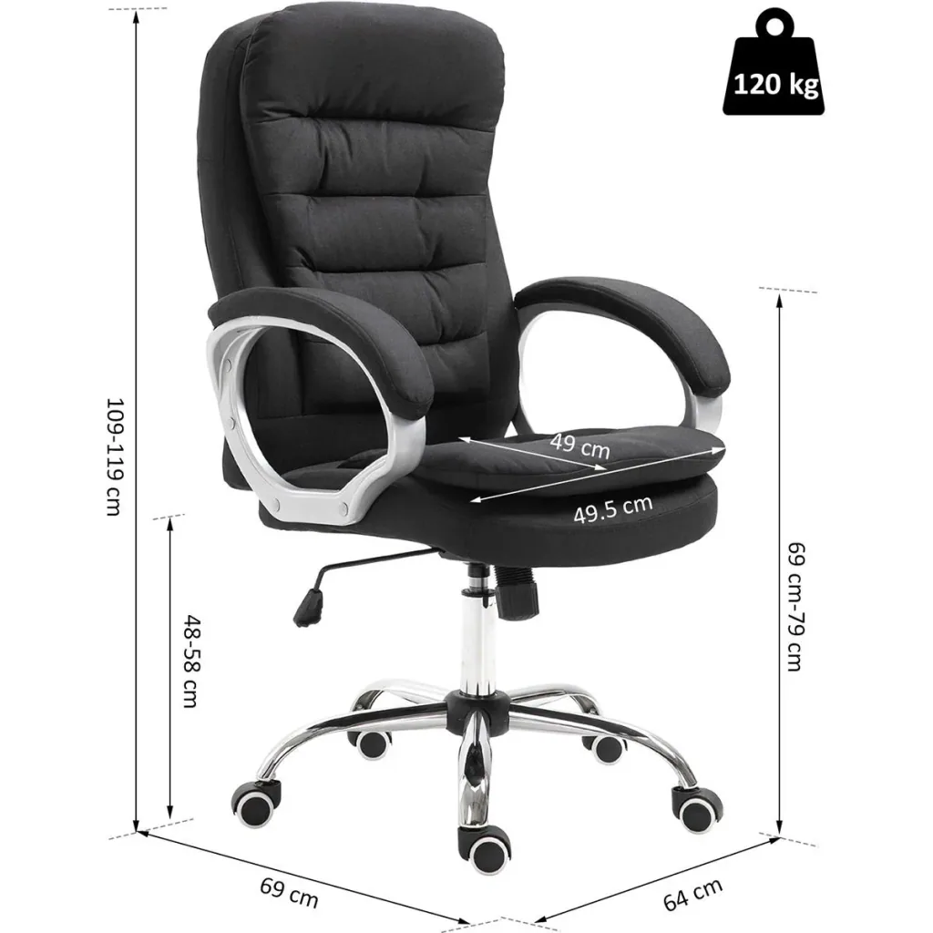 Bürostuhl mit hoher Rückenlehne