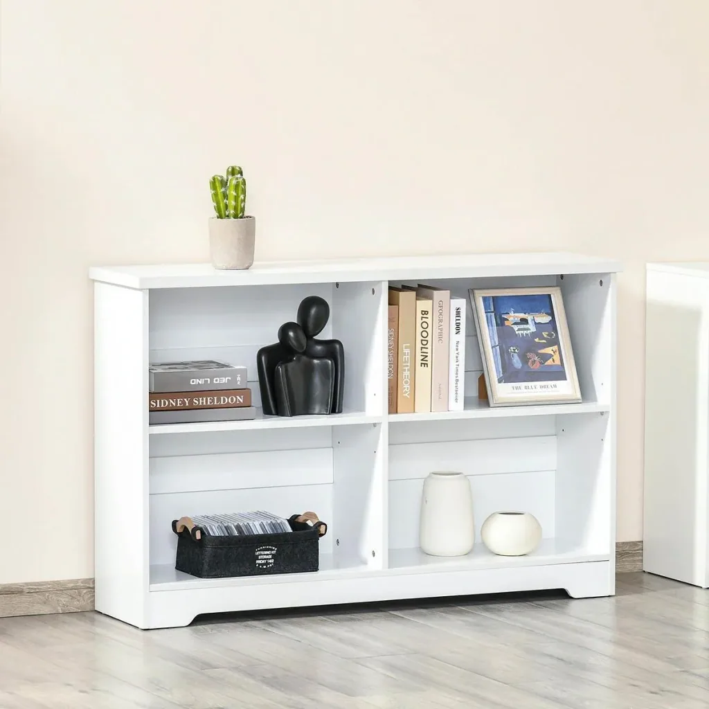 Bücherregal - Weiß - 118 x 29,5 x 76,5 cm