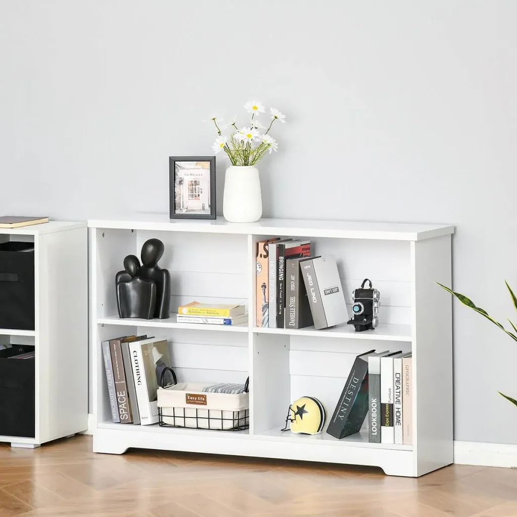 Bücherregal - Weiß - 118 x 29,5 x 76,5 cm