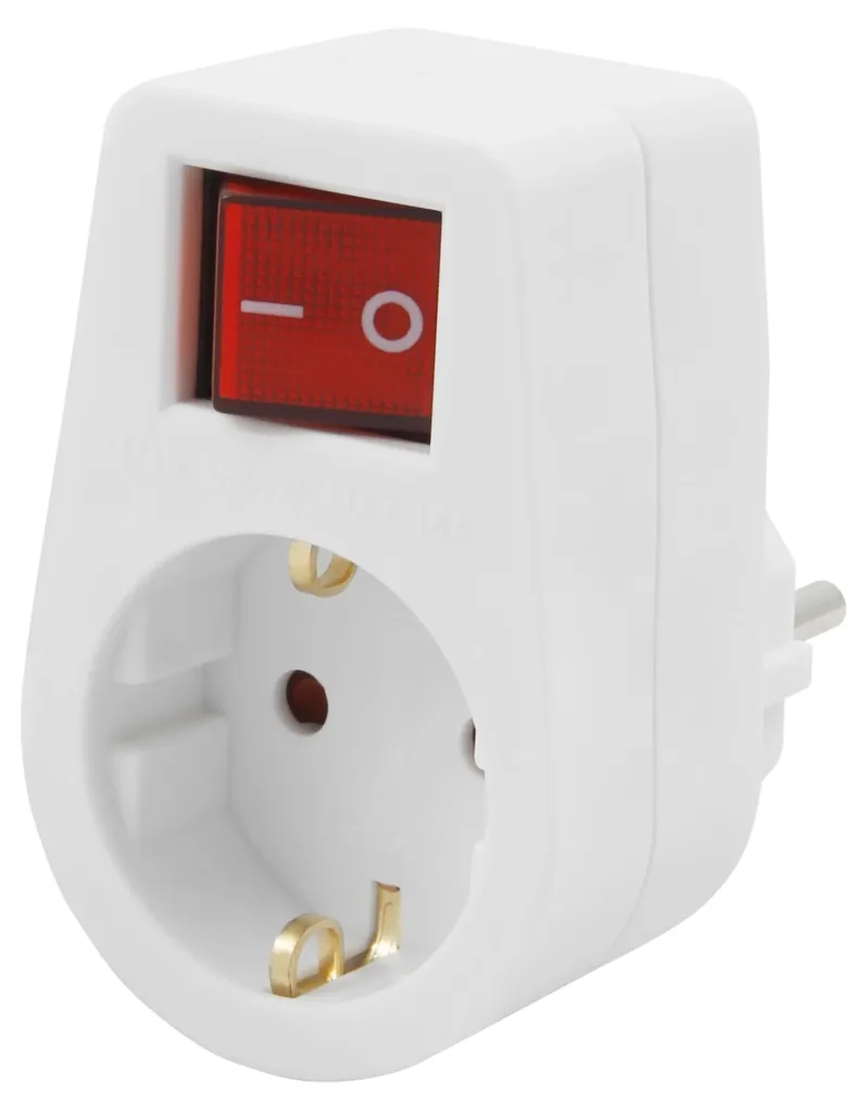 Steckdosenadapter mit Schalter 3500W