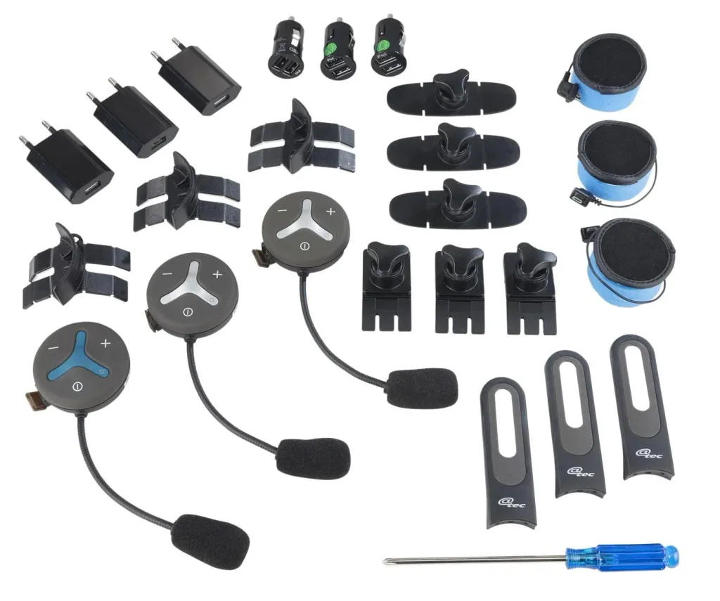 Forsthelm mit Bluetooth Sprechsystem 3er Set - Treetalk Trio