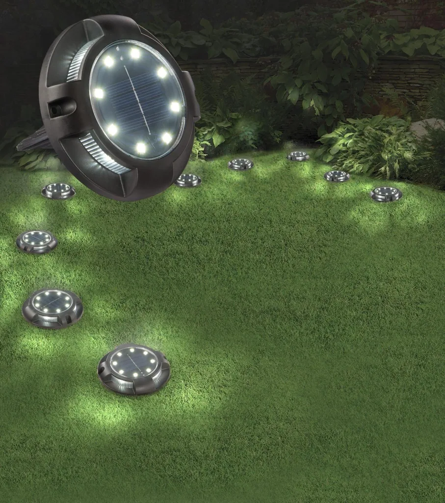 Solar Bodenleuchten mit 12 LEDs, 8 Lumen, 3er Set