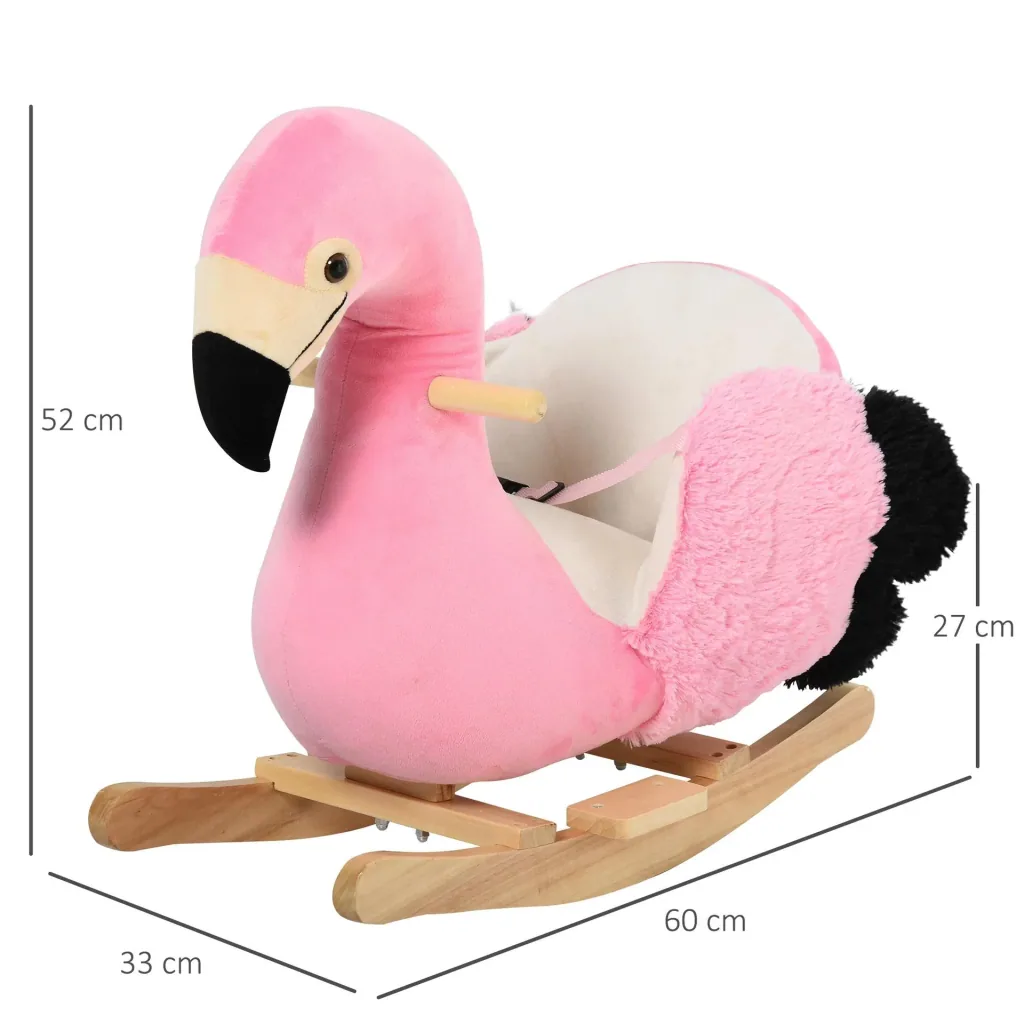 Kinder Schaukeltier als Flamingo
