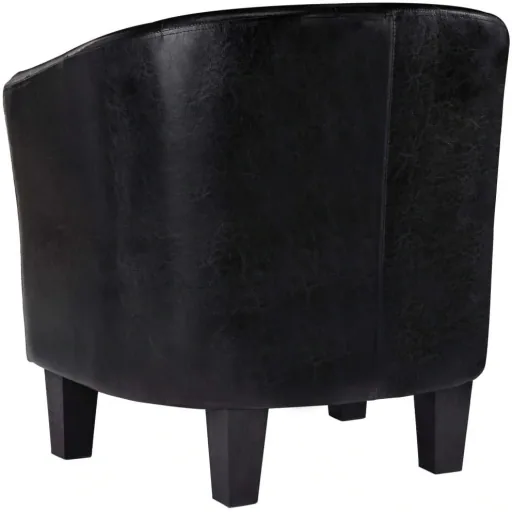 Schalensitz Kunstleder schwarz