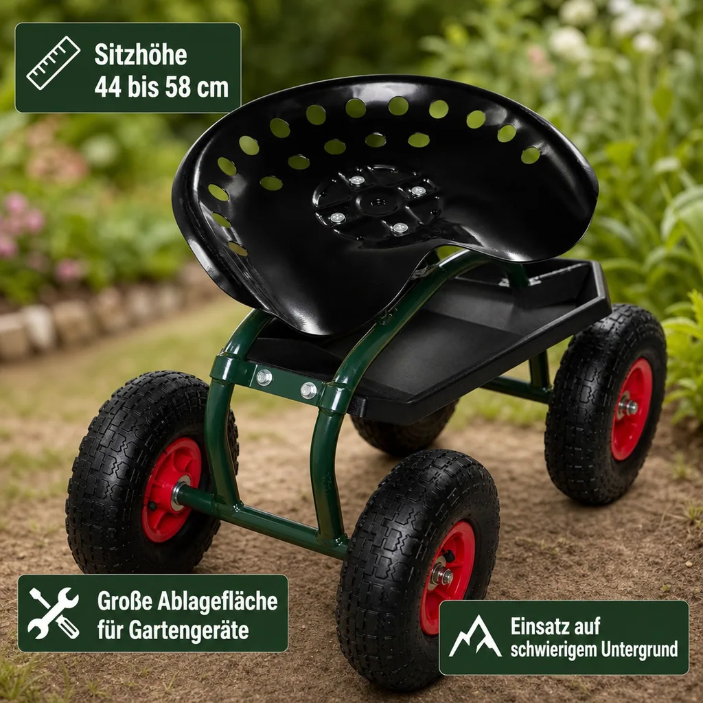 Rollsitz Outdoor "Deluxe" mit Schutzhülle