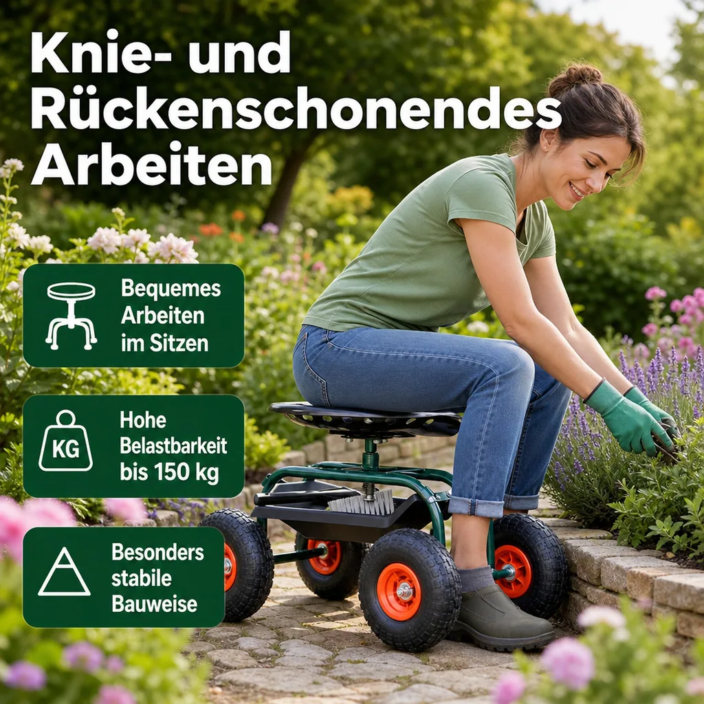 Outdoor-Rollsitz „Deluxe“ mit Schutzhülle