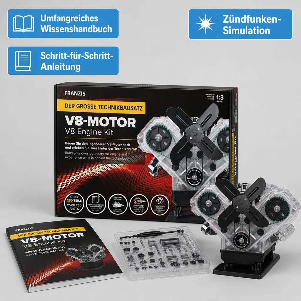 Der große Technikbausatz V8 Motor