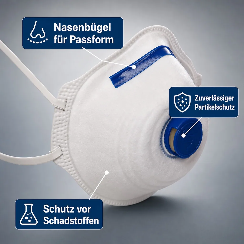Atemschutzmaske Mandil FFP2/V - 3 Stück