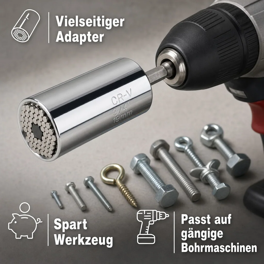 Universalnuss 1/2", 7 - 19 mm