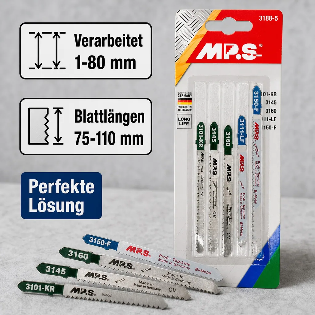 5-tlg. Stichsägeblatt-Sortiment