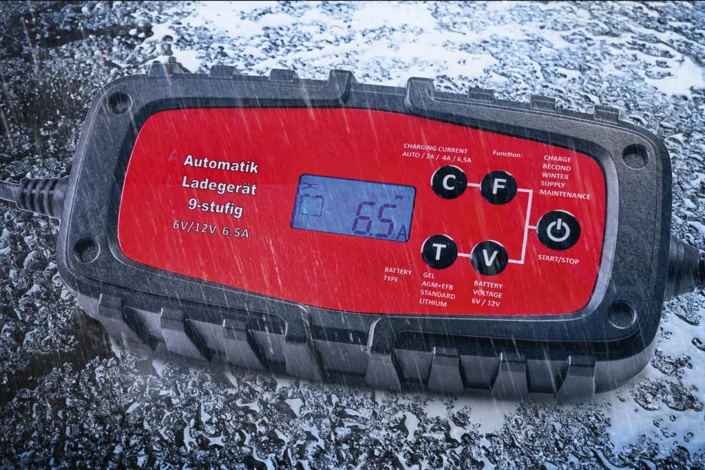 Batterieladegerät, 9-stufig - für Auto & Motorrad - 6,5 A, 6/12 Volt