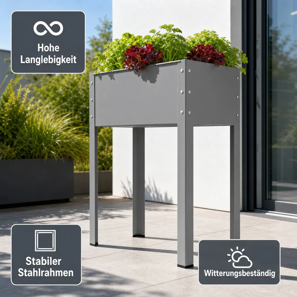 Metall Hochbeet "Freising" Größe L