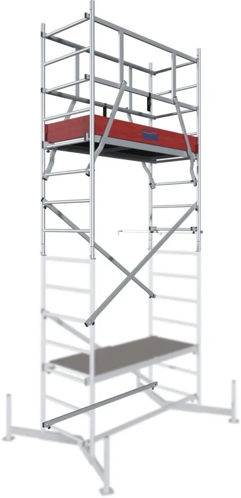 MONTO ClimTec Aluminium-ArbeitsGerüst, 1. Aufstockung, Arbeitshöhe ca. 5,00 m