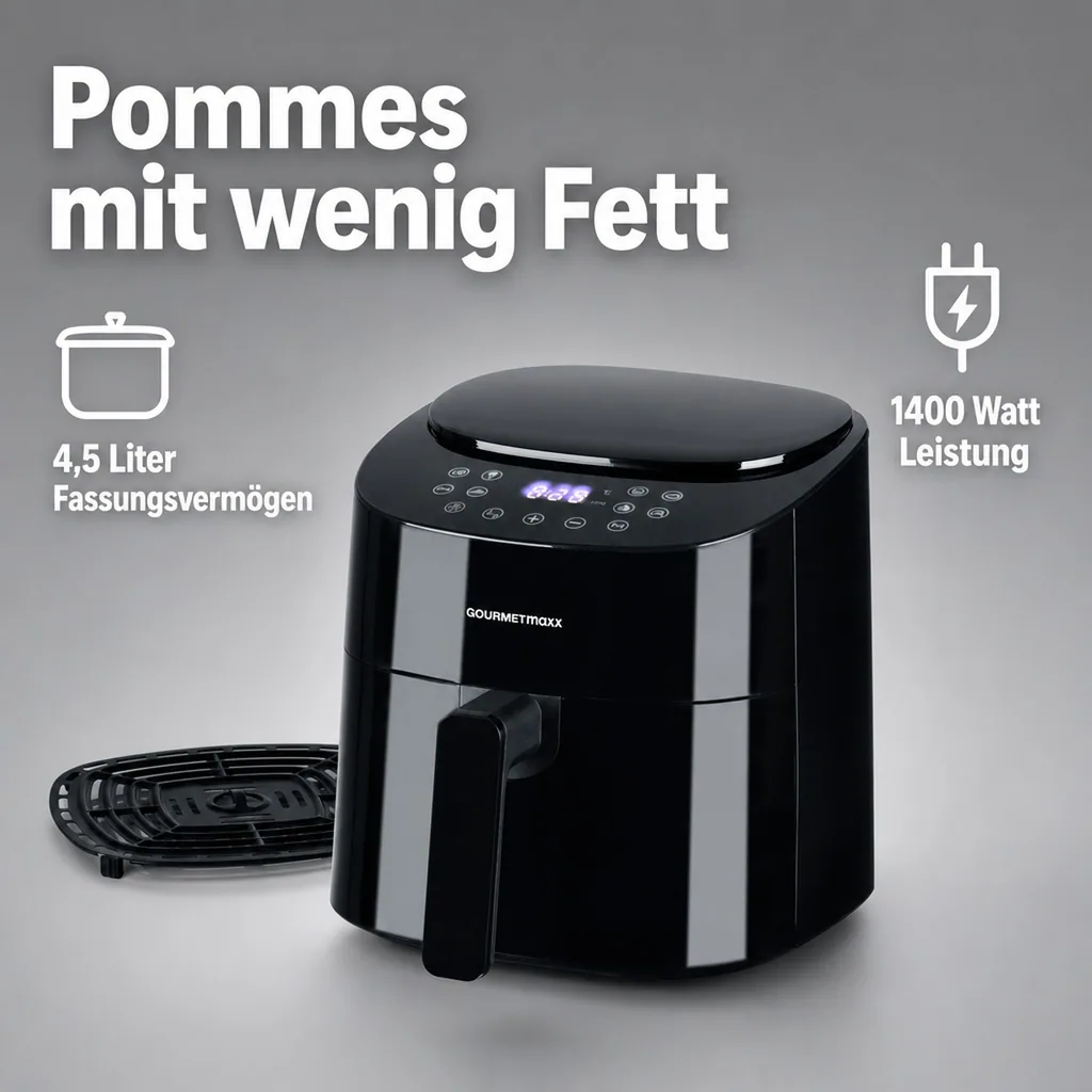 Heißluft-Fritteuse Digital 4,5l 1400W