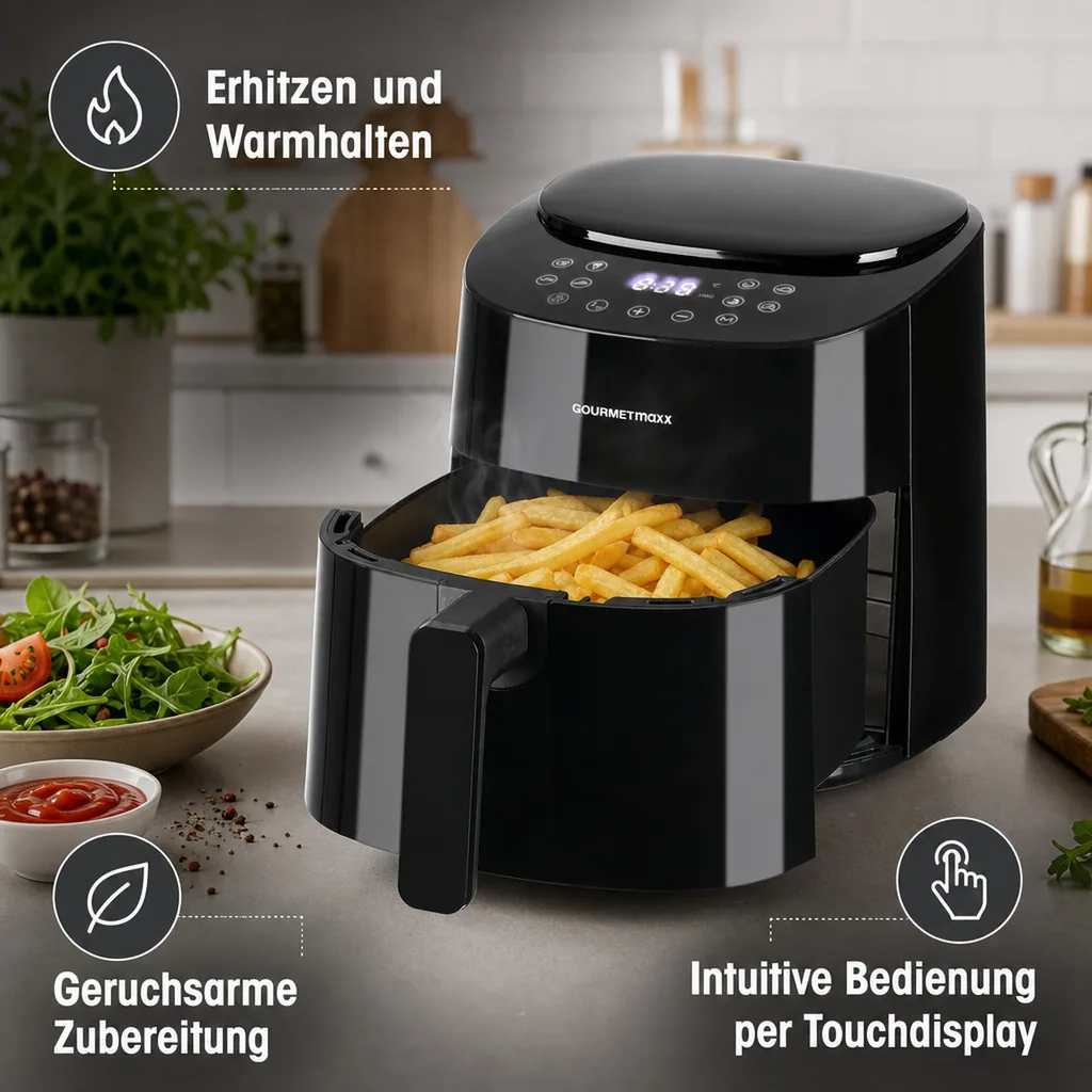 Digital Heißluft-Fritteuse 4,5 Liter