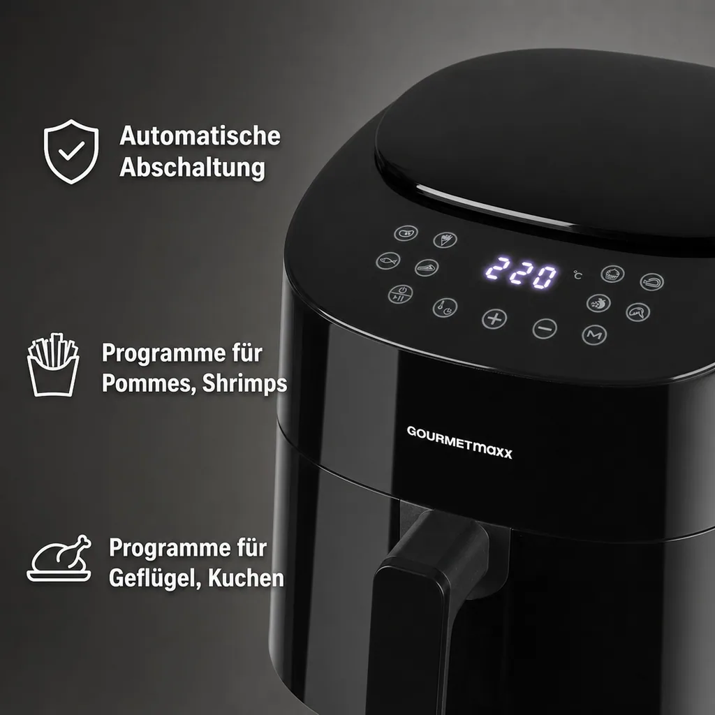 Digital Heißluft-Fritteuse 4,5 Liter