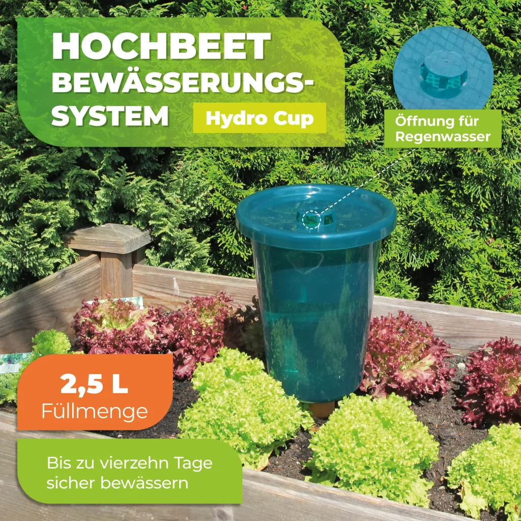 Bewässerungskegel inklusive Becher "Hydro Cup" 4er Set