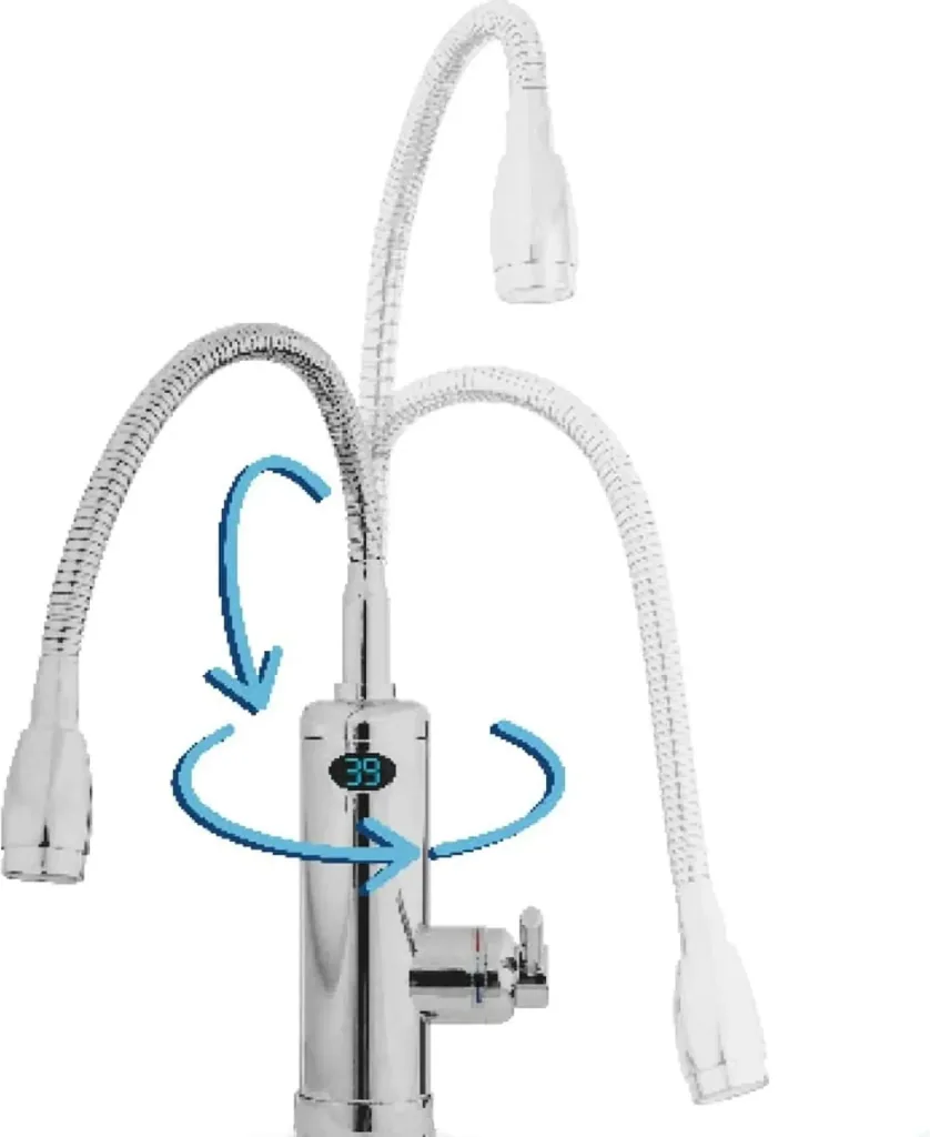 Aquadon Smart Heater, Warm- und Kaltwasserarmatur Flex Head
