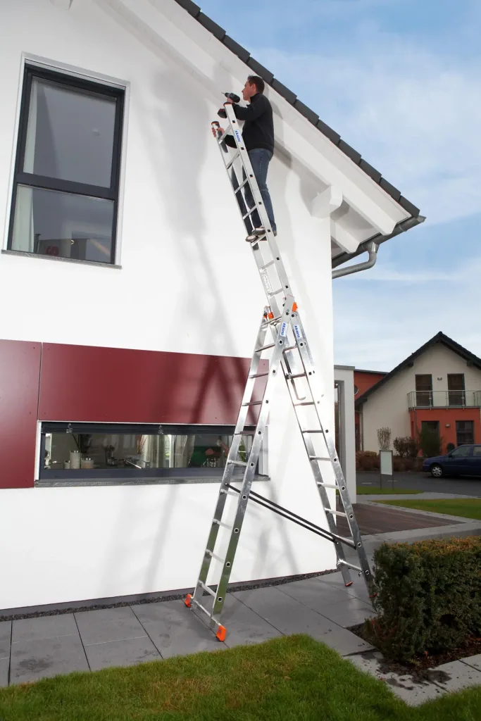 Tribilo Sprossen-Vielzweckleiter 3-teilig, 3 x 10 Sprossen