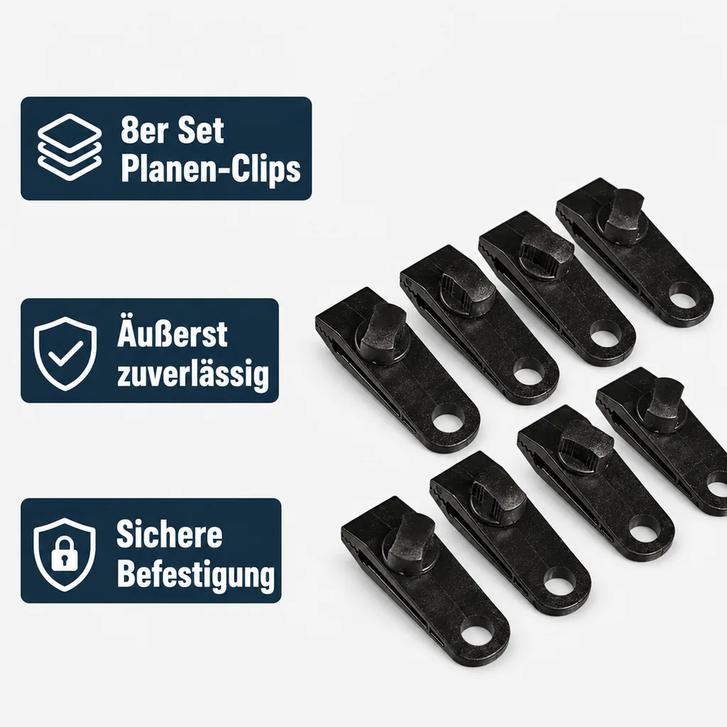 Planen-Clip-Set, 8 Stück