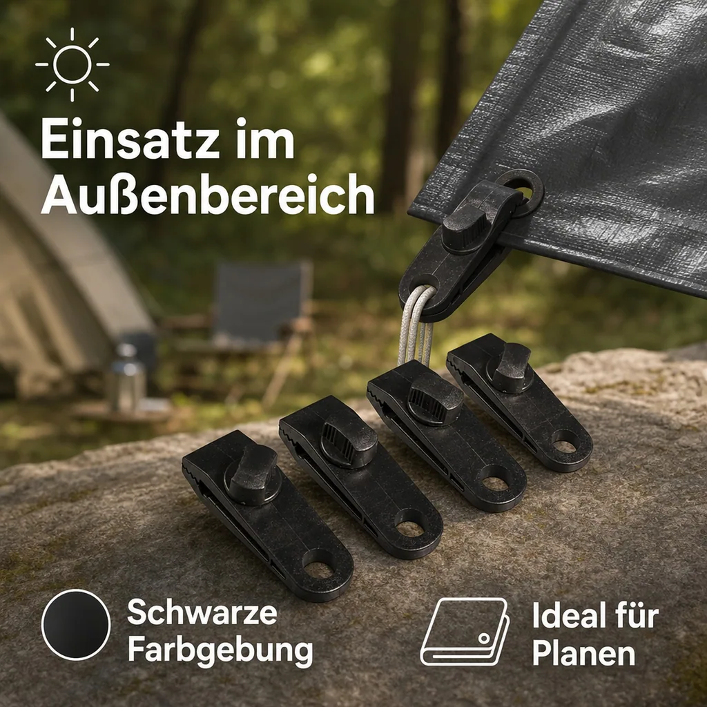 Planen-Clip-Set, 8 Stück