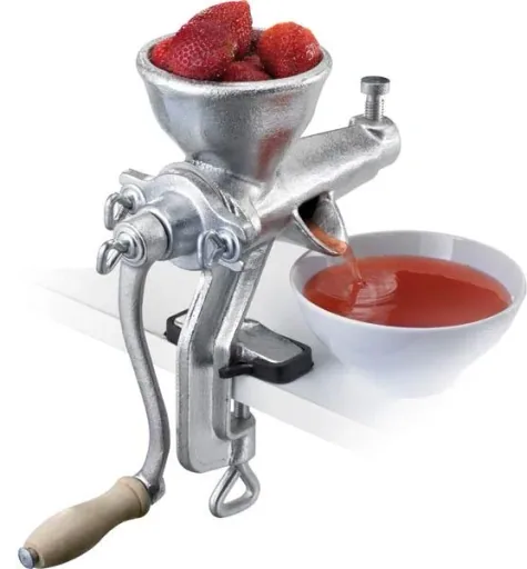 Frucht - und Beerenpresse in Grauguss + Einfüllstutzen GRATIS