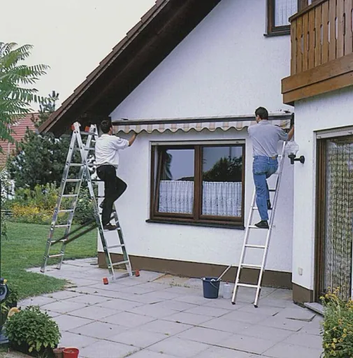 Tribilo Sprossen-Vielzweckleiter 3-teilig, 3 x 9 Sprossen