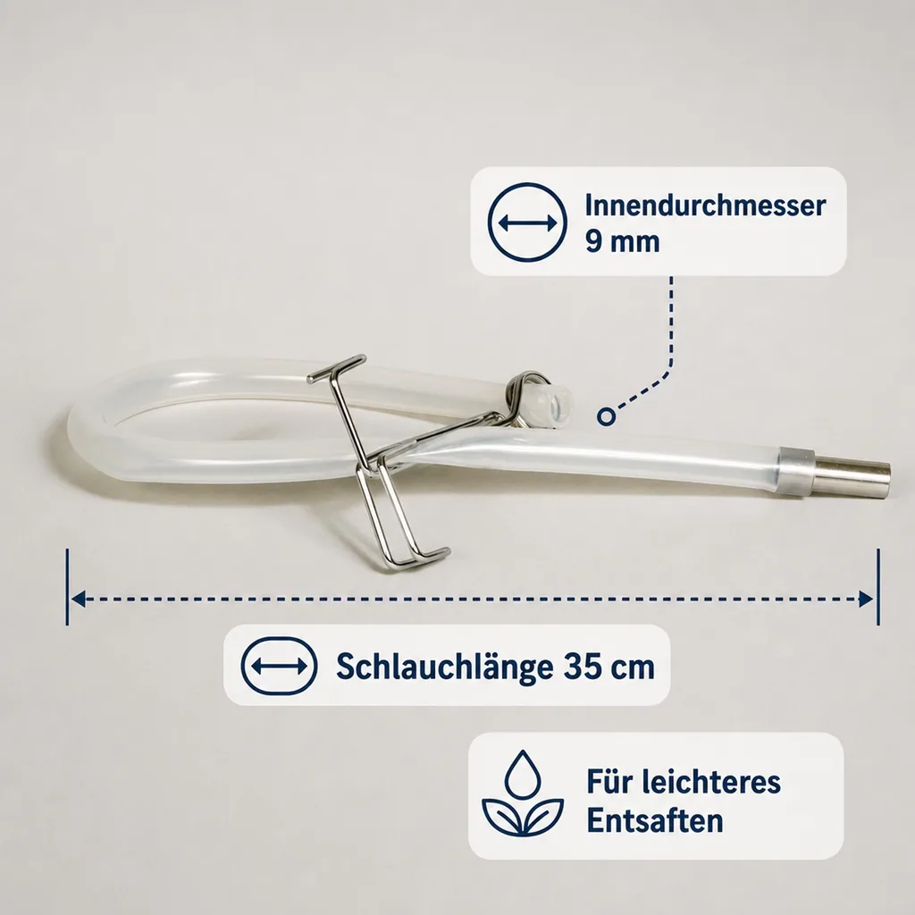 Ablaufschlauch mit Klemme, für Obstentsafter Edelstahl 9 Liter 761262