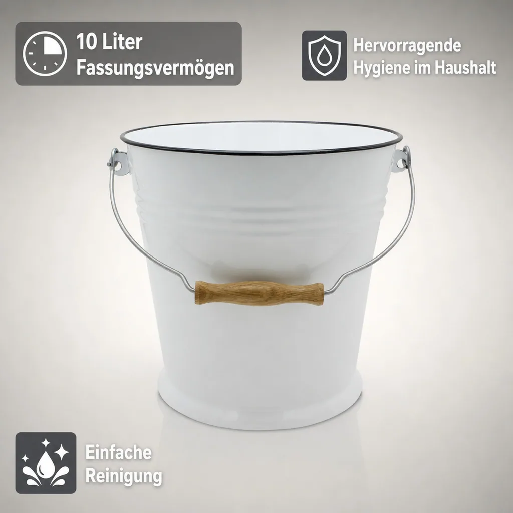 Wassereimer weiß 10 L