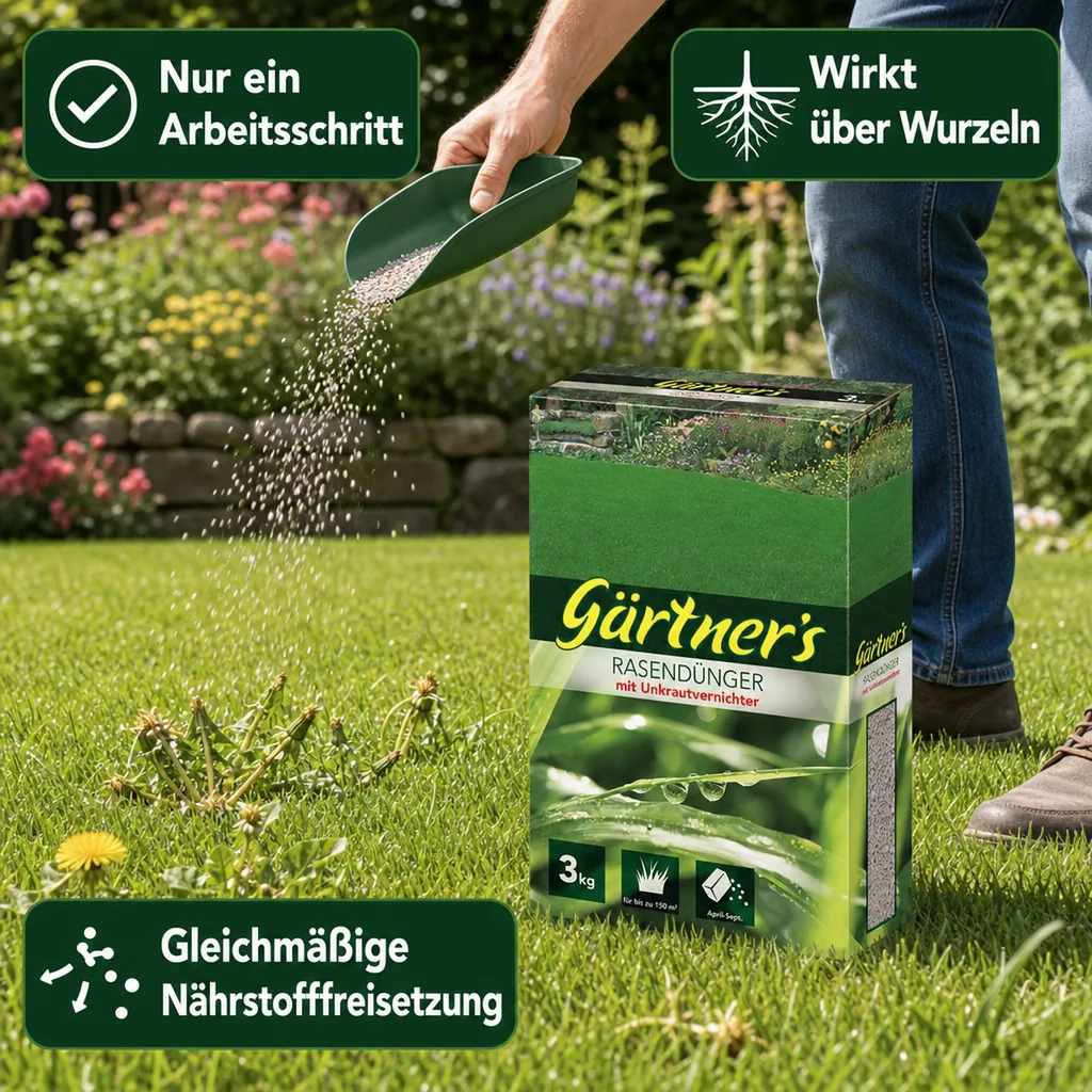 Rasendünger mit Unkrautvernichter 3 kg