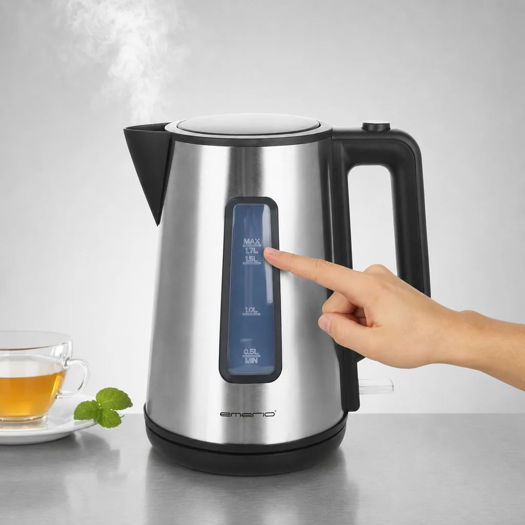 Wasserkocher, Cool Wall „WK-122829“, Edelstahl, 1,7 Liter