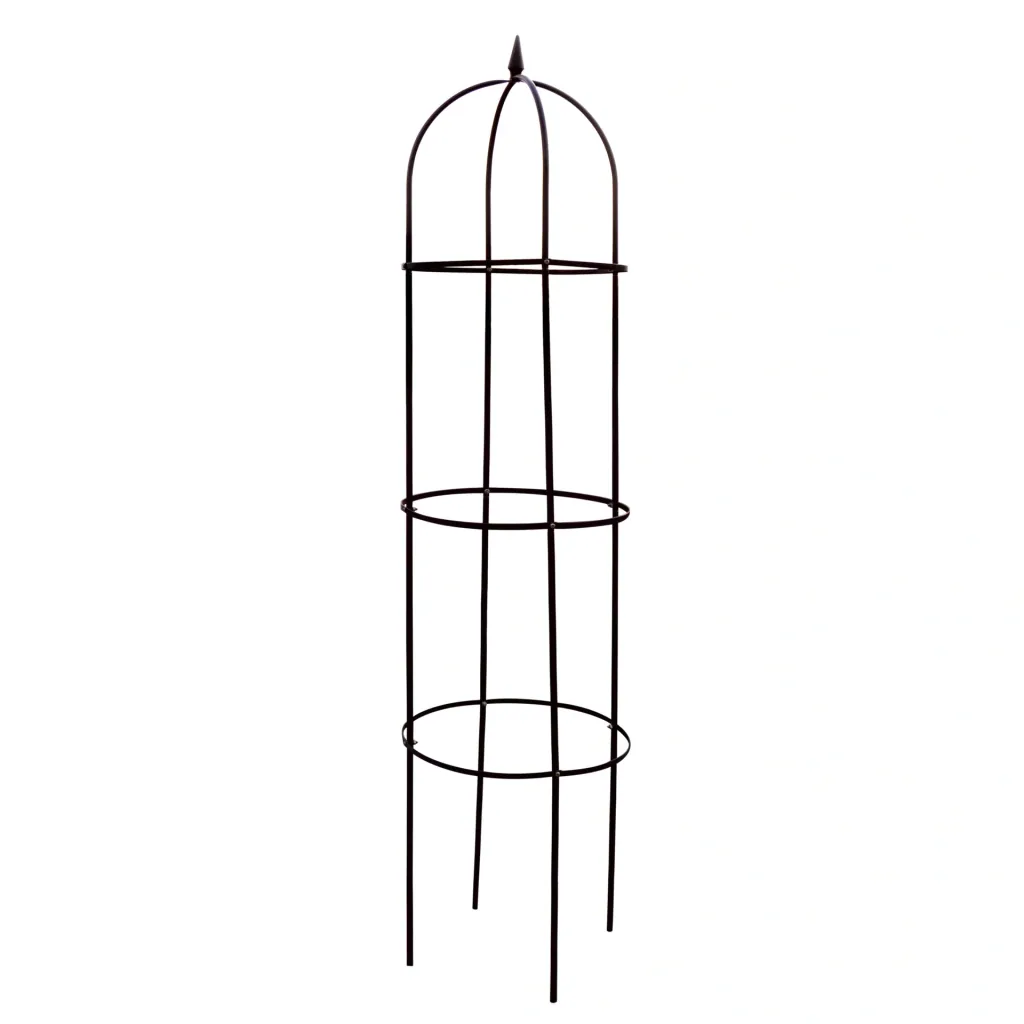 Rankhilfe, Obelisk, aus Stahl, beschichtet, Grün, 192 x 40cm