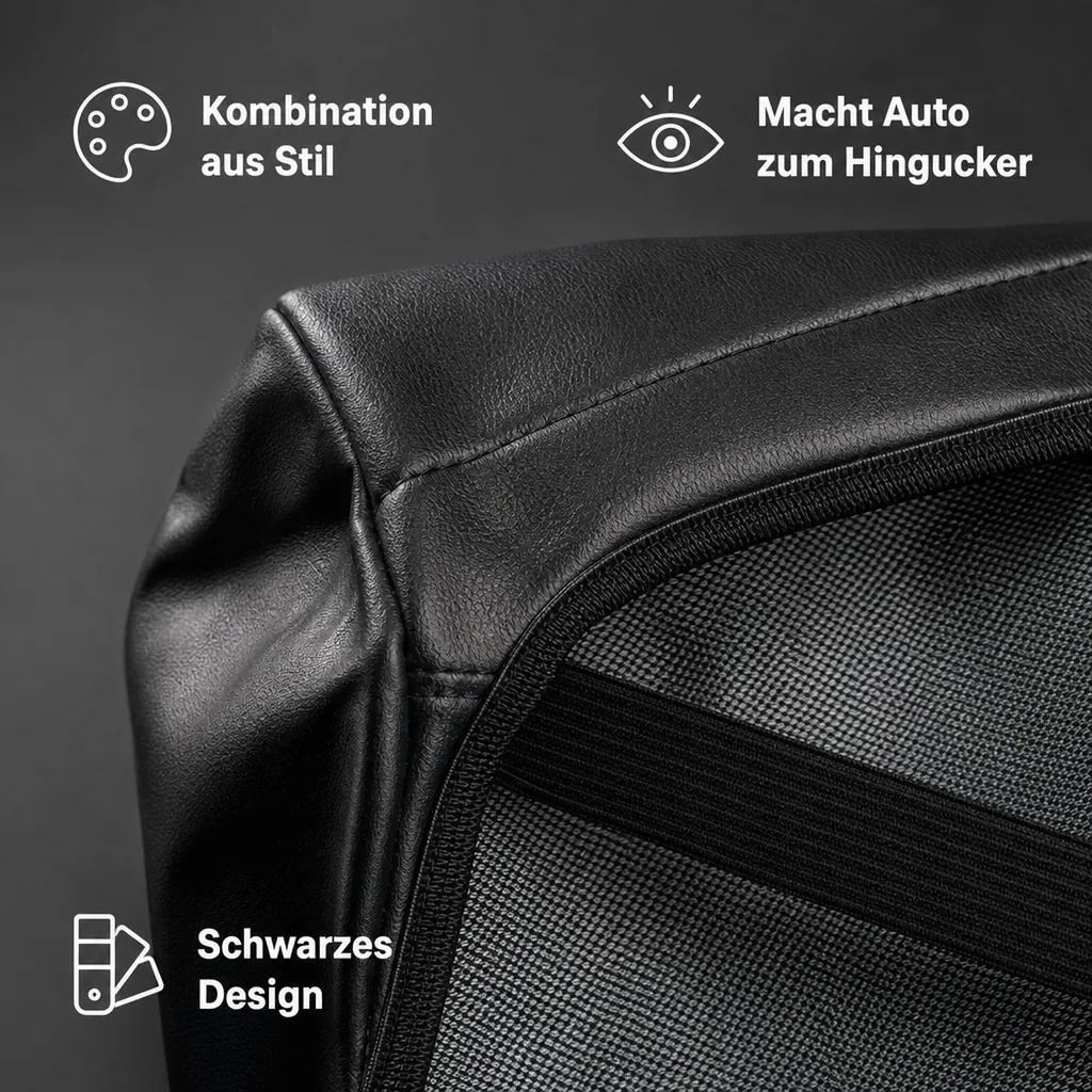 Sitzschoner Kunstleder, schwarz