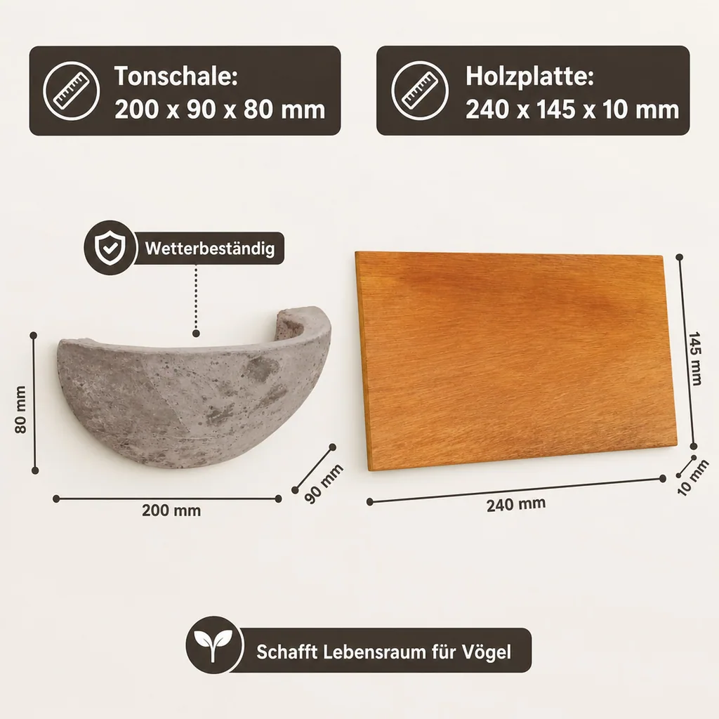 Mehlschwalbennest (Befestigungsmaterial nicht enthalten)