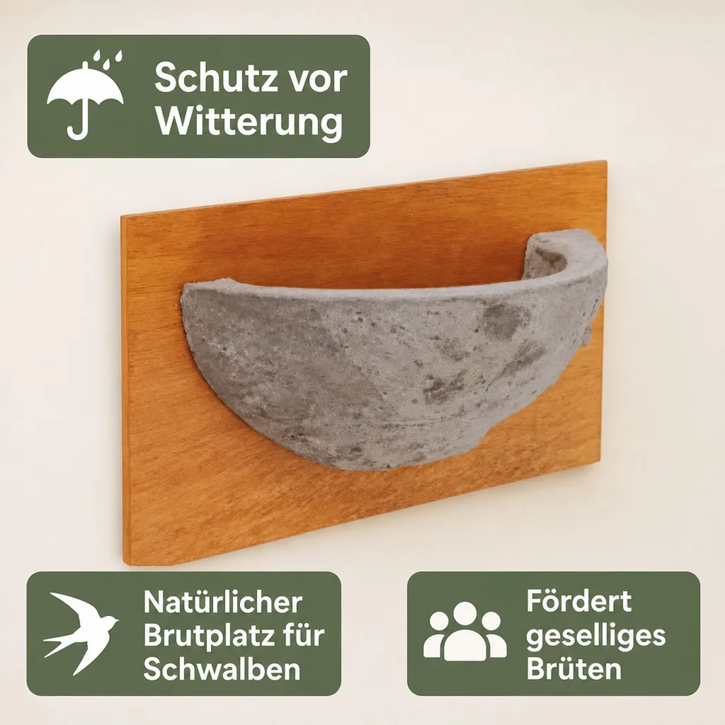 Mehlschwalbennest (Befestigungsmaterial nicht enthalten)