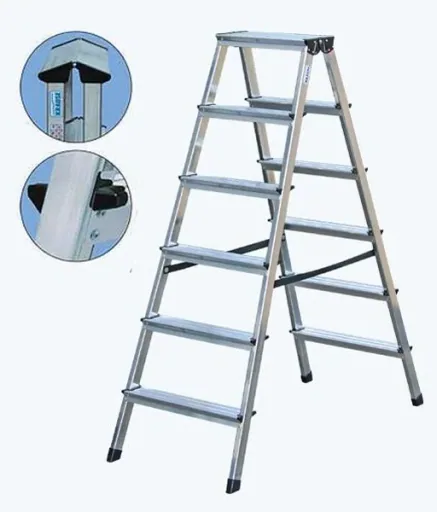 Alu Stufen Doppelleiter 2 x 6 Stufen