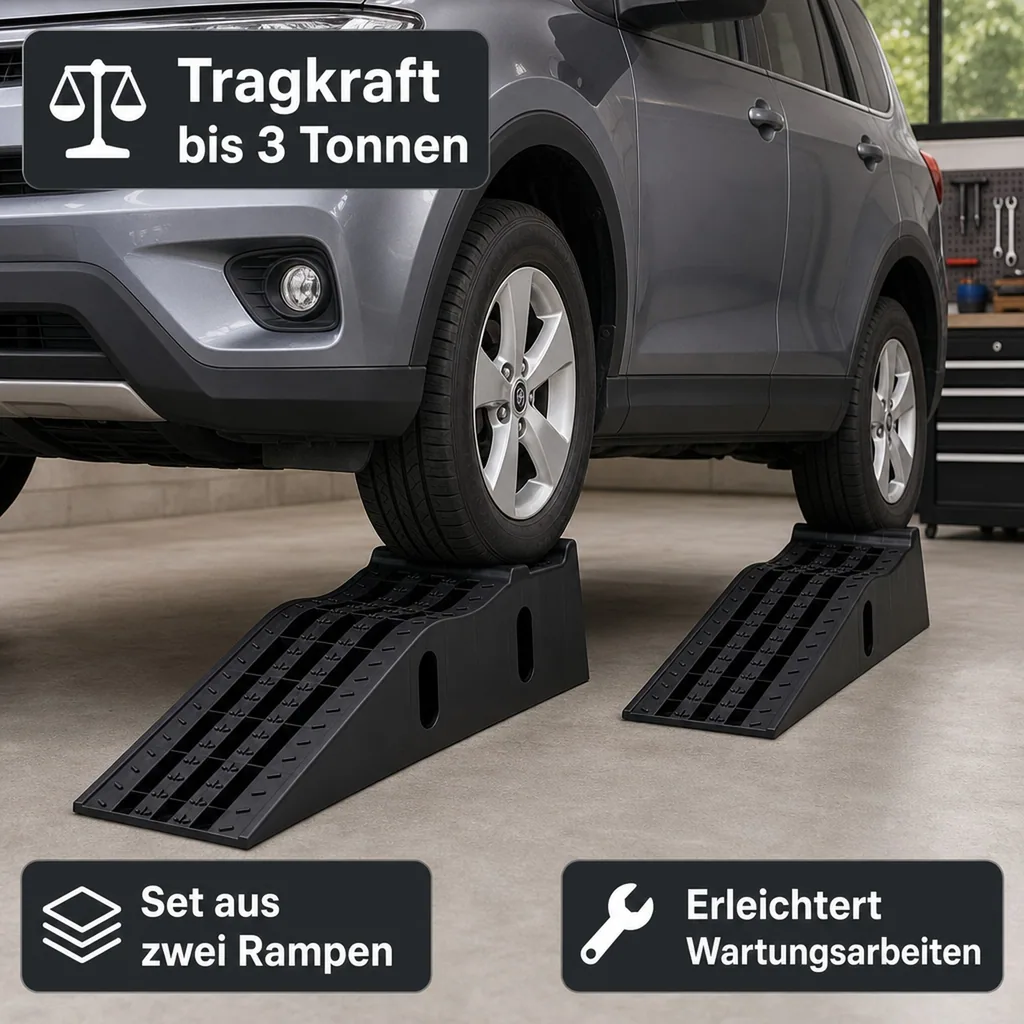 Auffahrrampen-Set Kunststoff 2 Stück / 3T bis 235 mm