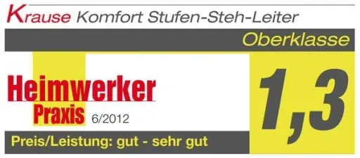 Stufen-Stehleiter Secury mit 4 Stufen und mit Ablage