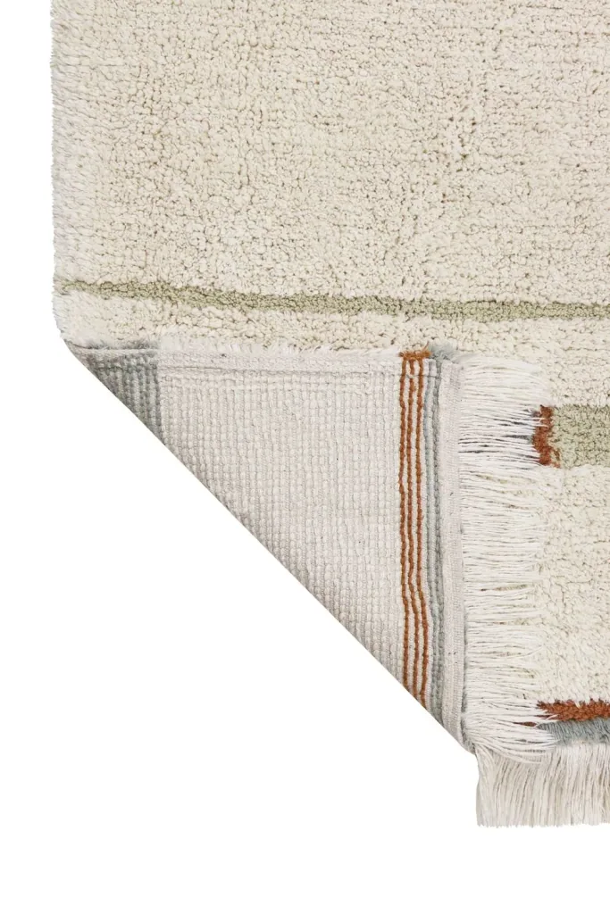 Lorena Canals Waschbarer Teppich - Lanes Vintage Blue, Größe: 90 x 130 cm